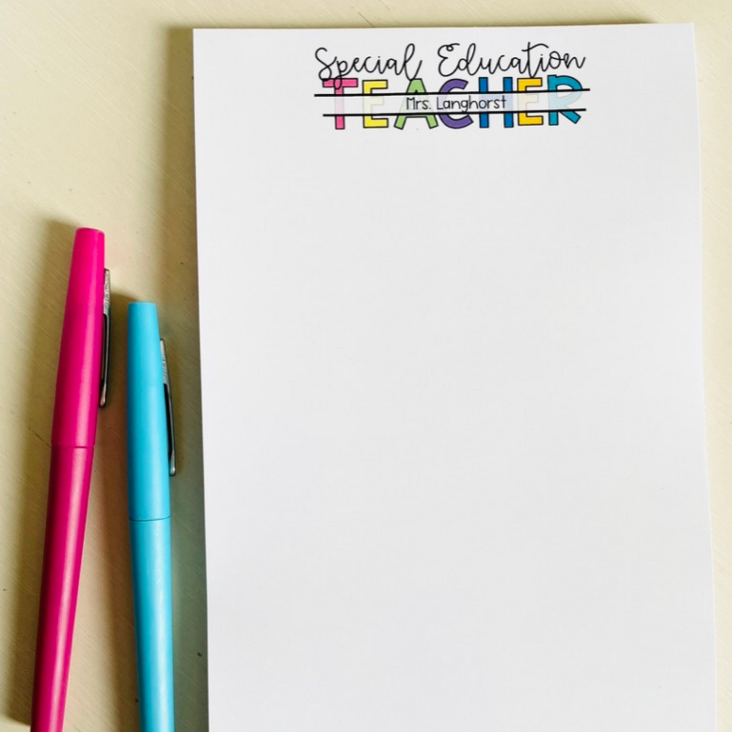 Colorful Teacher Title