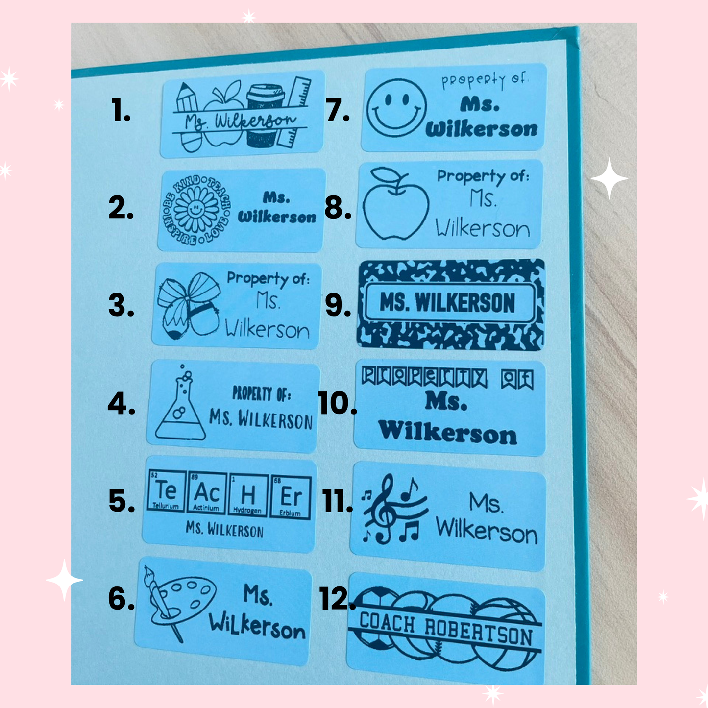 Teacher Label Stickers