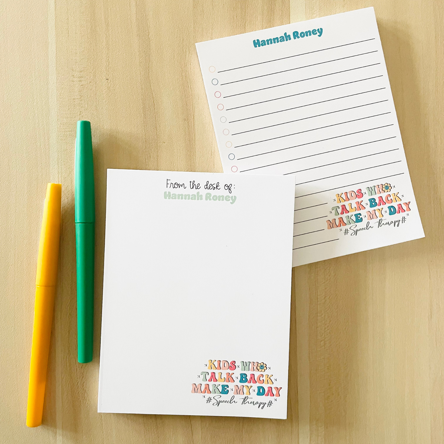 Speech Therapist Notepad