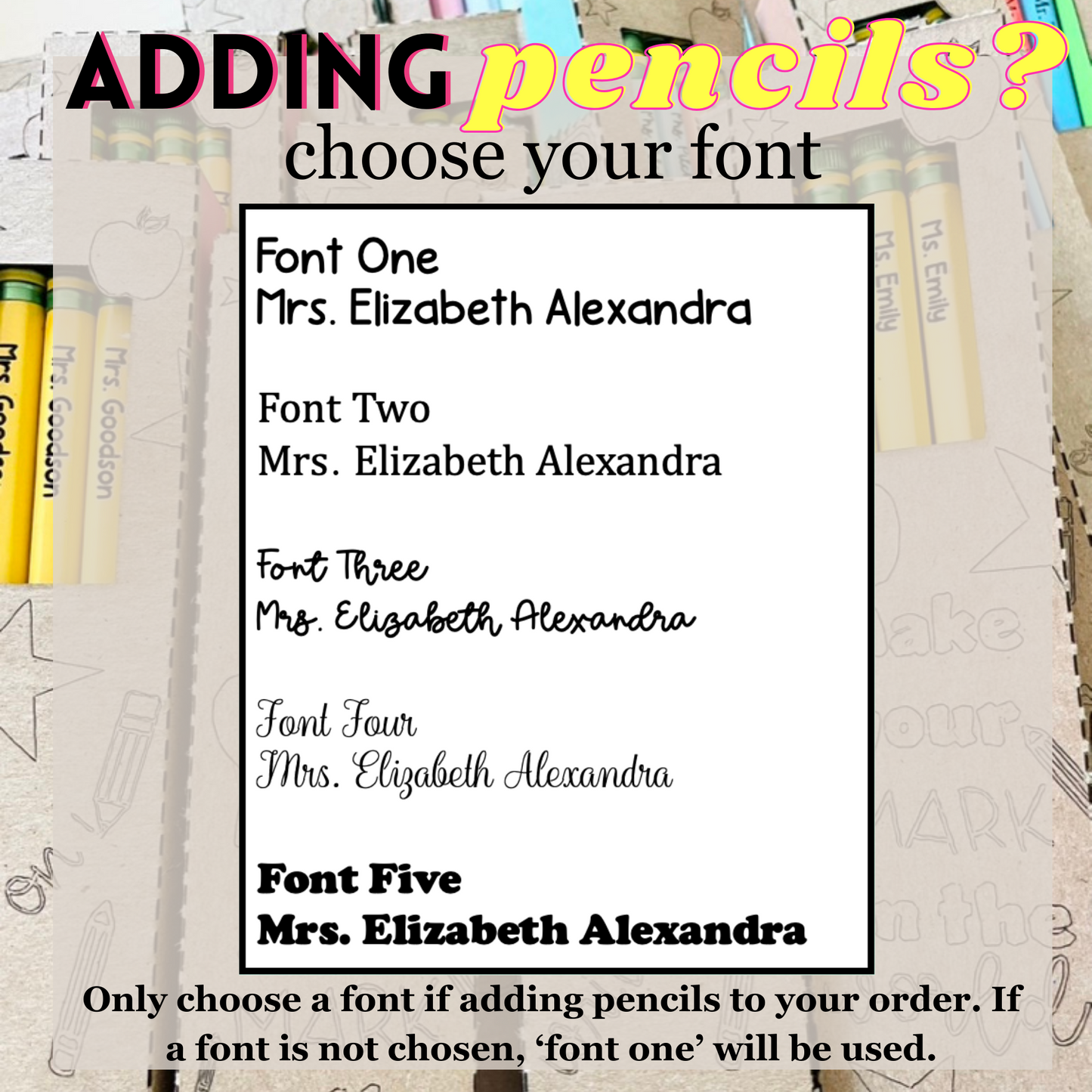 Personalized Pencils