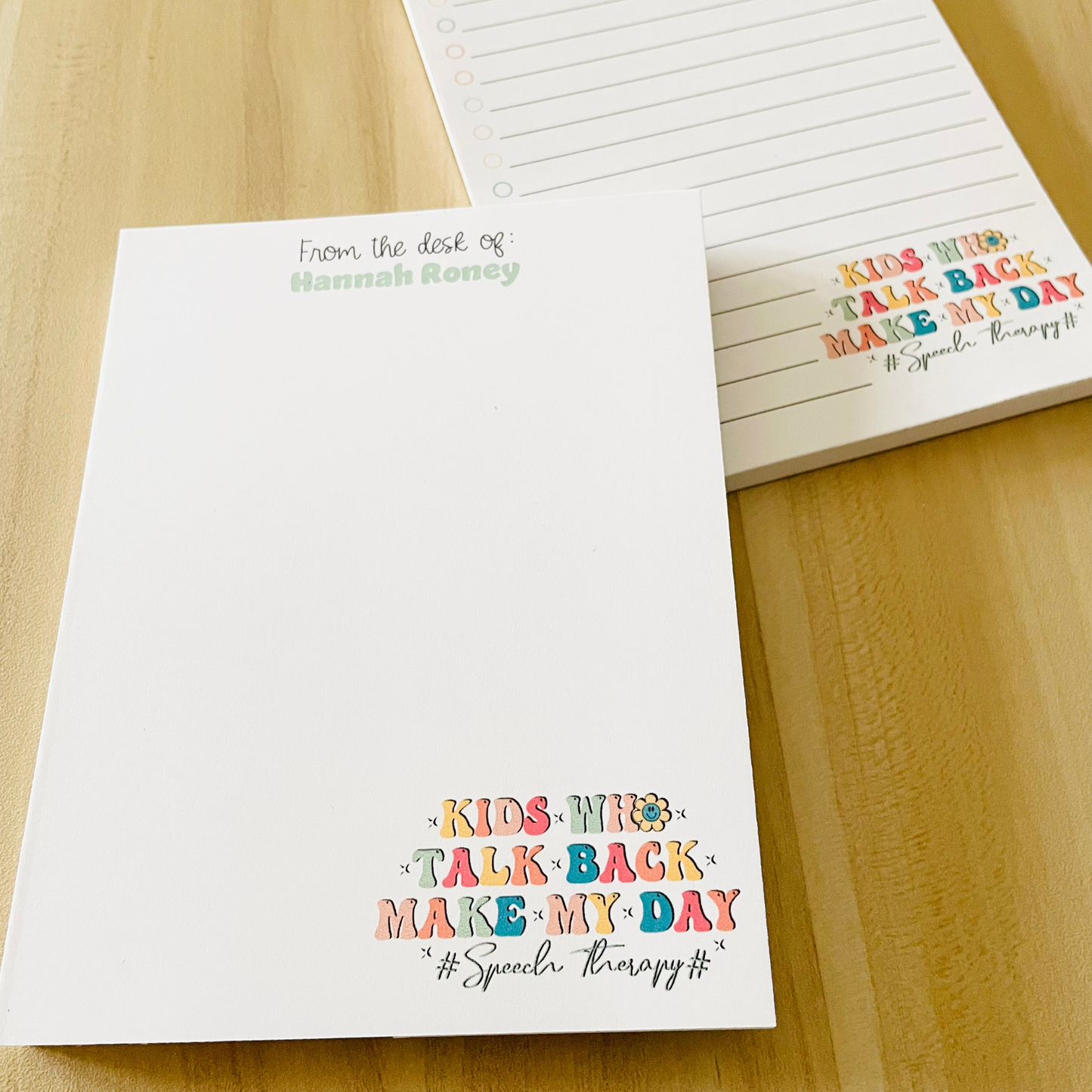 Speech Therapist Notepad