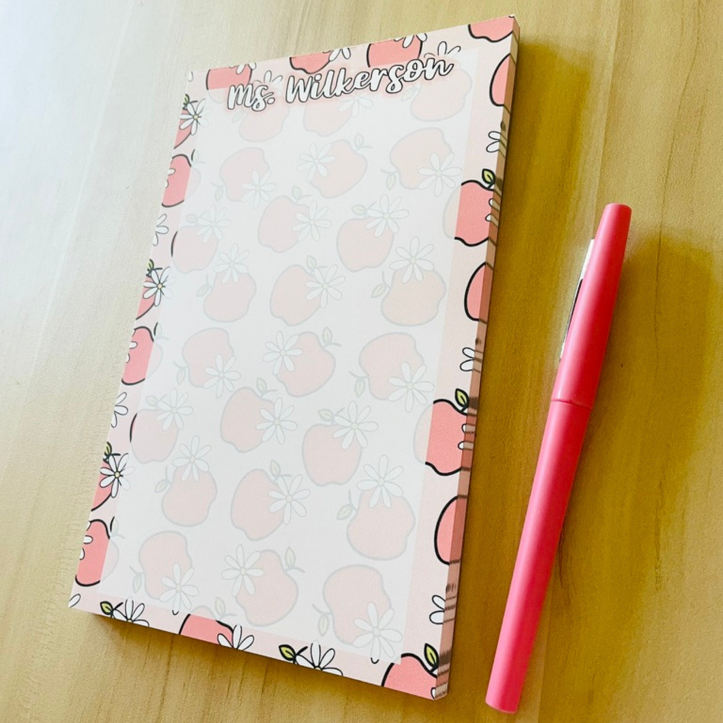 Apple Daisy Notepad