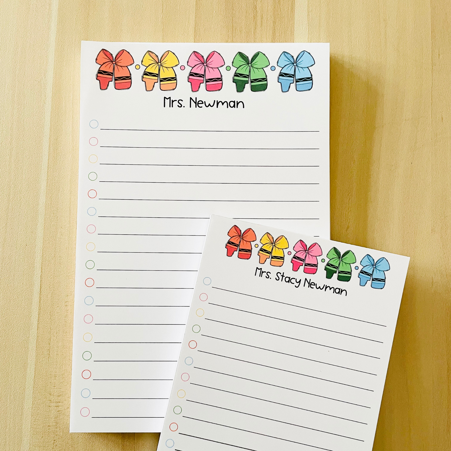 Crayon Bow Notepad