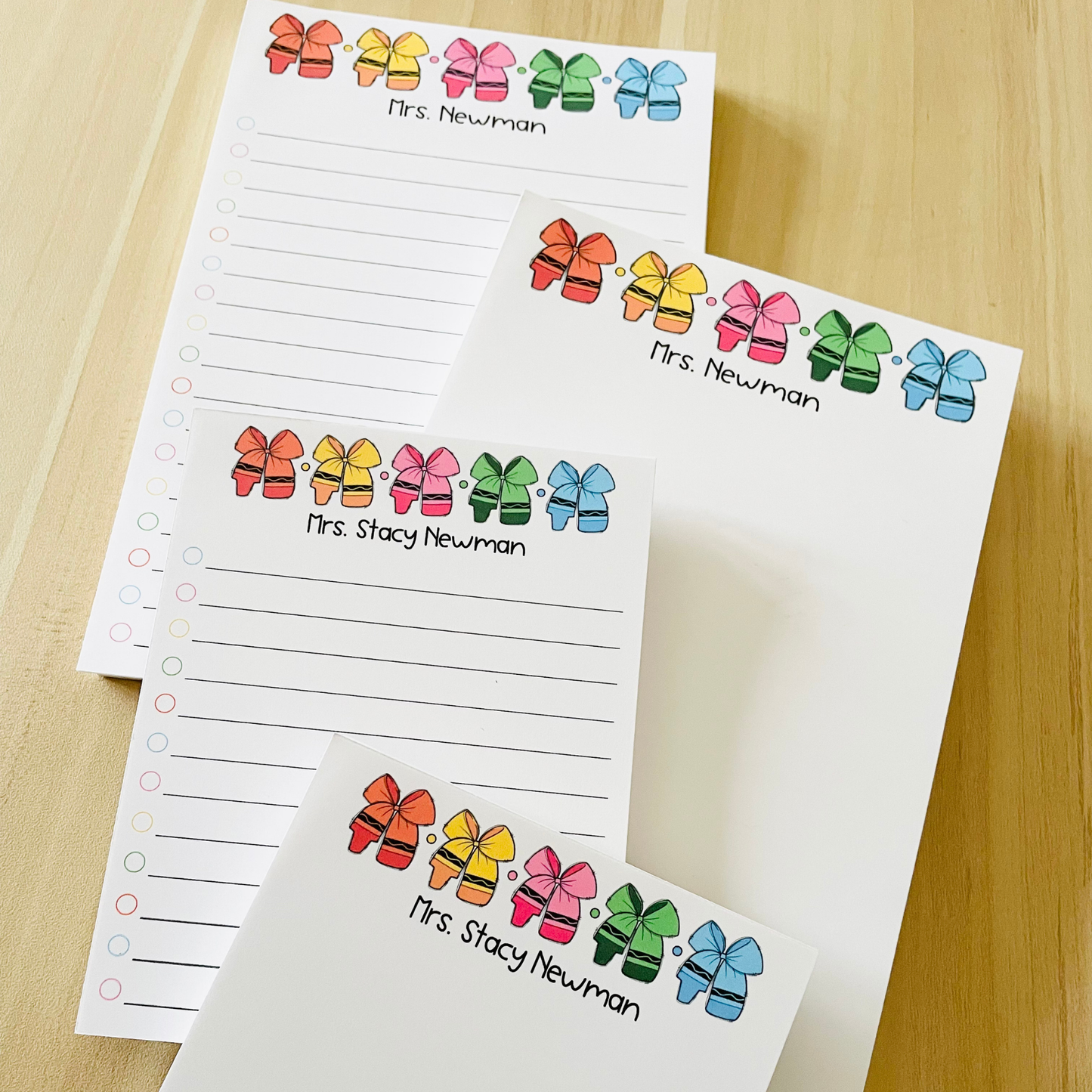 Crayon Bow Notepad