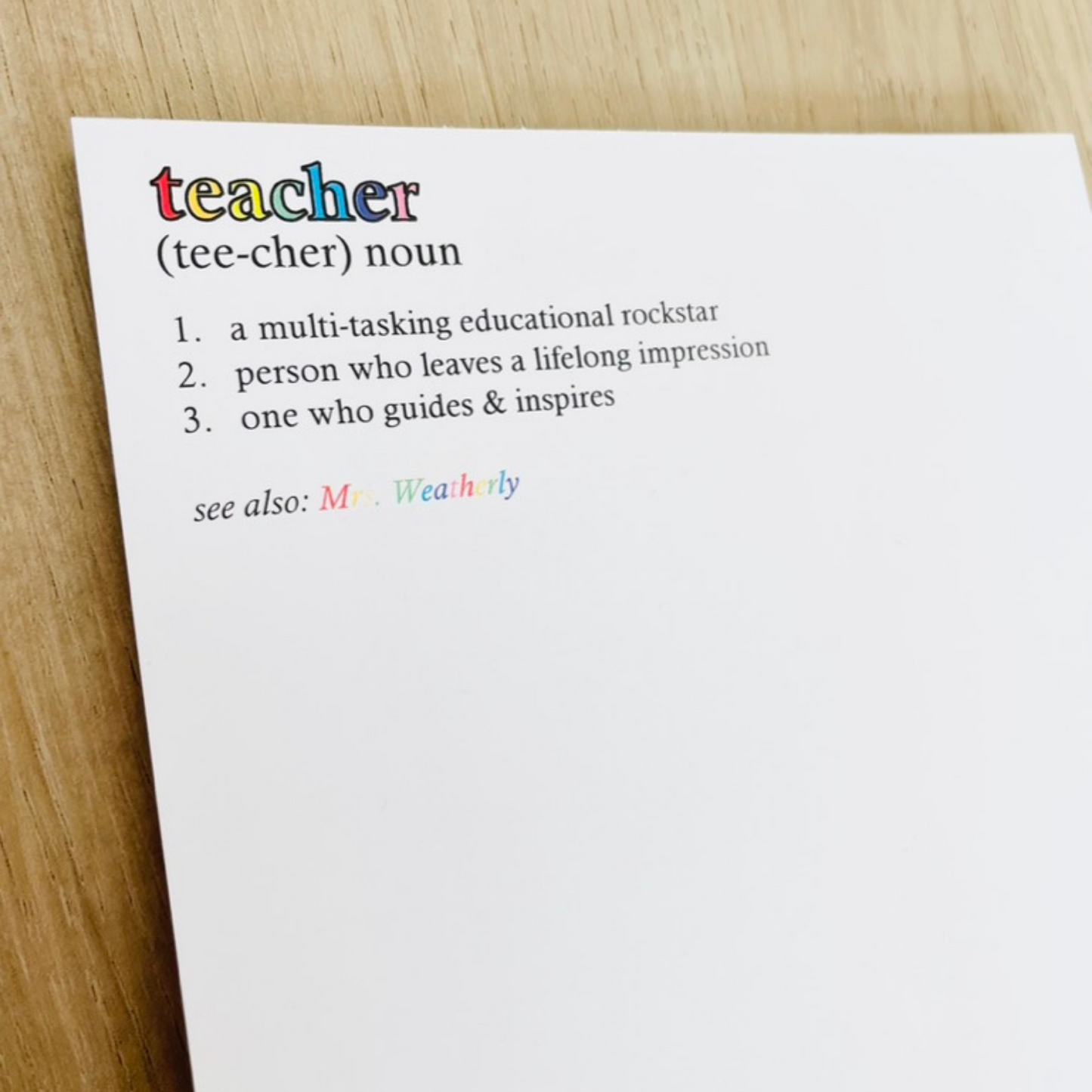 Define Teacher Notepad