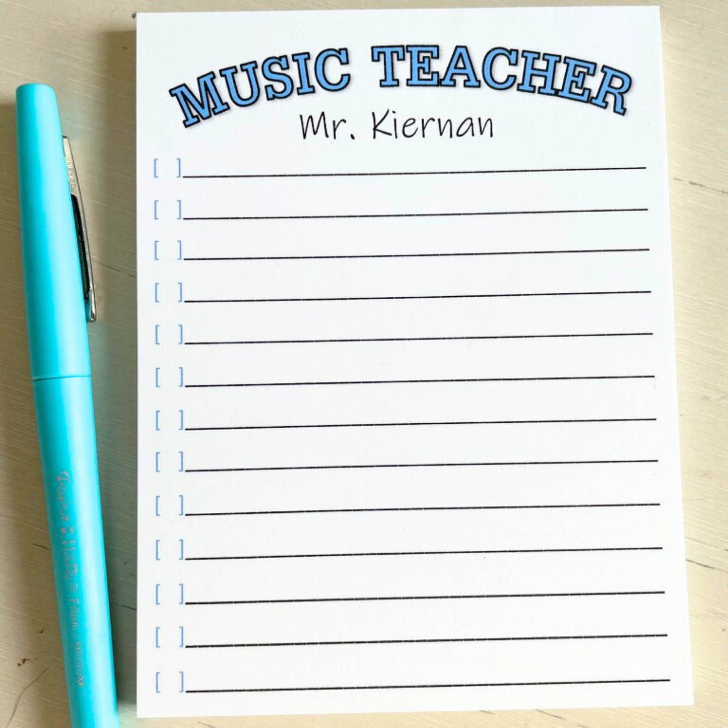 Customize Teacher Job Notepad