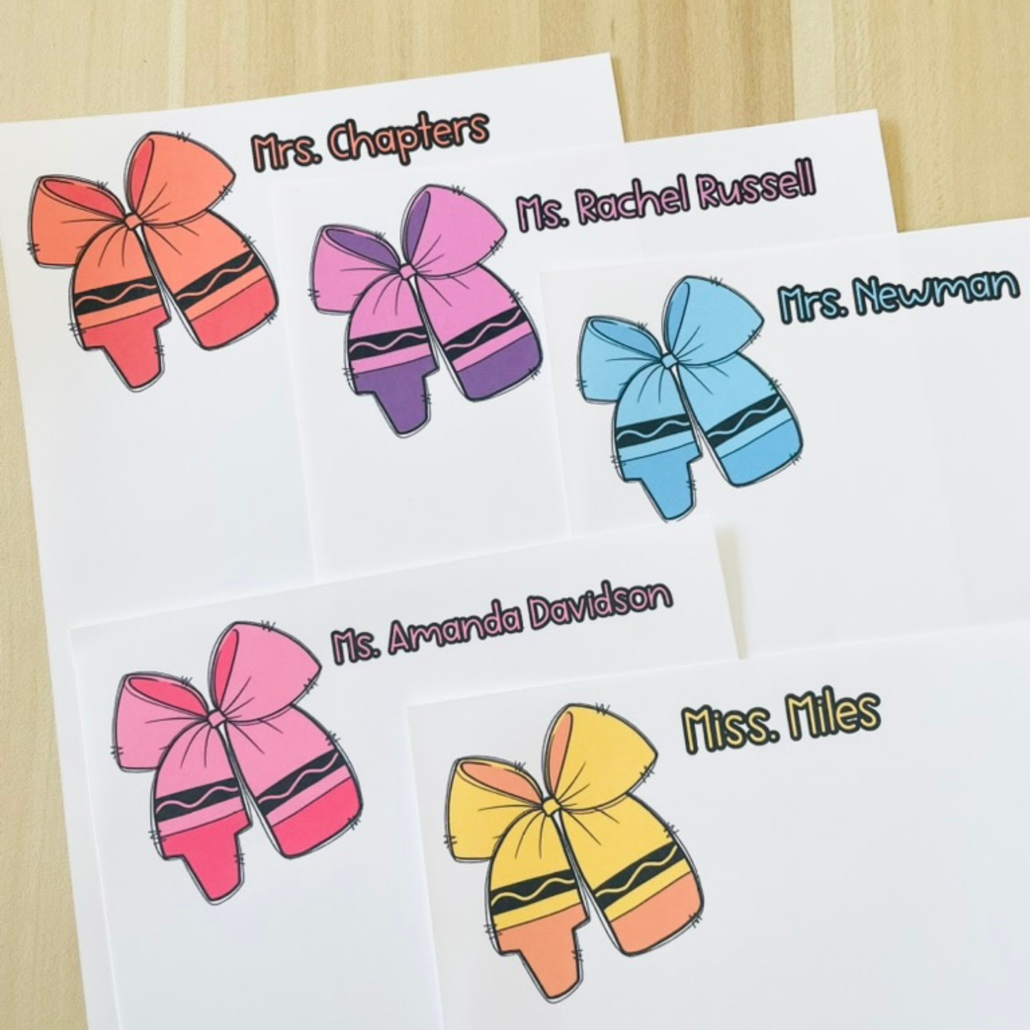 Colorful Bow Notepad