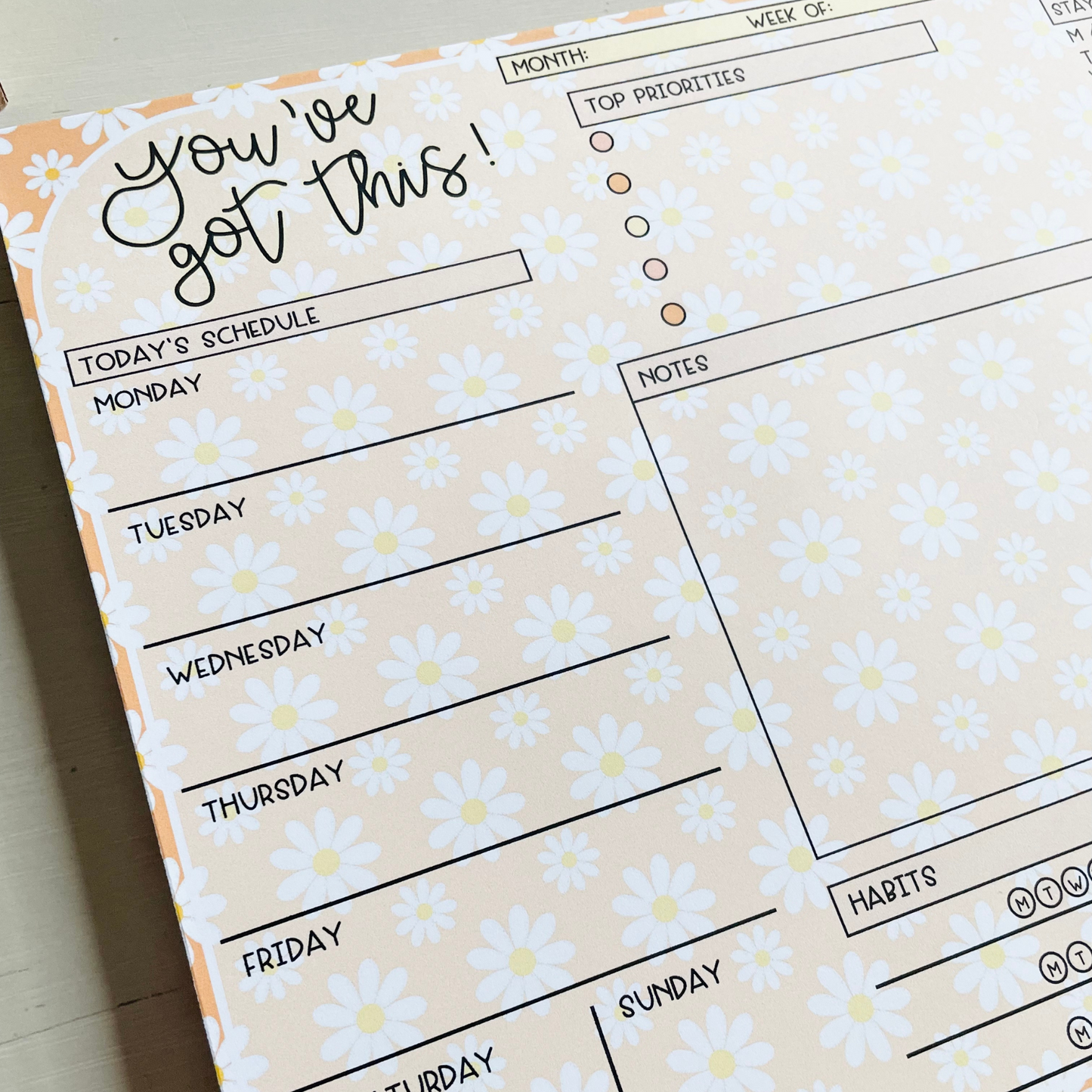 Weekly Organizer Notepad