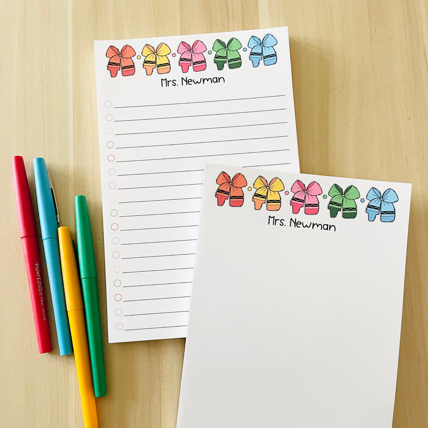 Crayon Bow Notepad