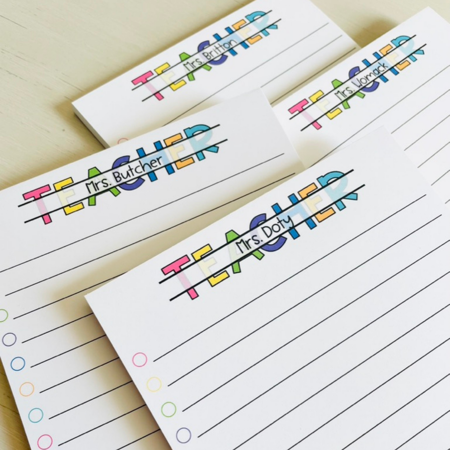 Colorful Teacher Title