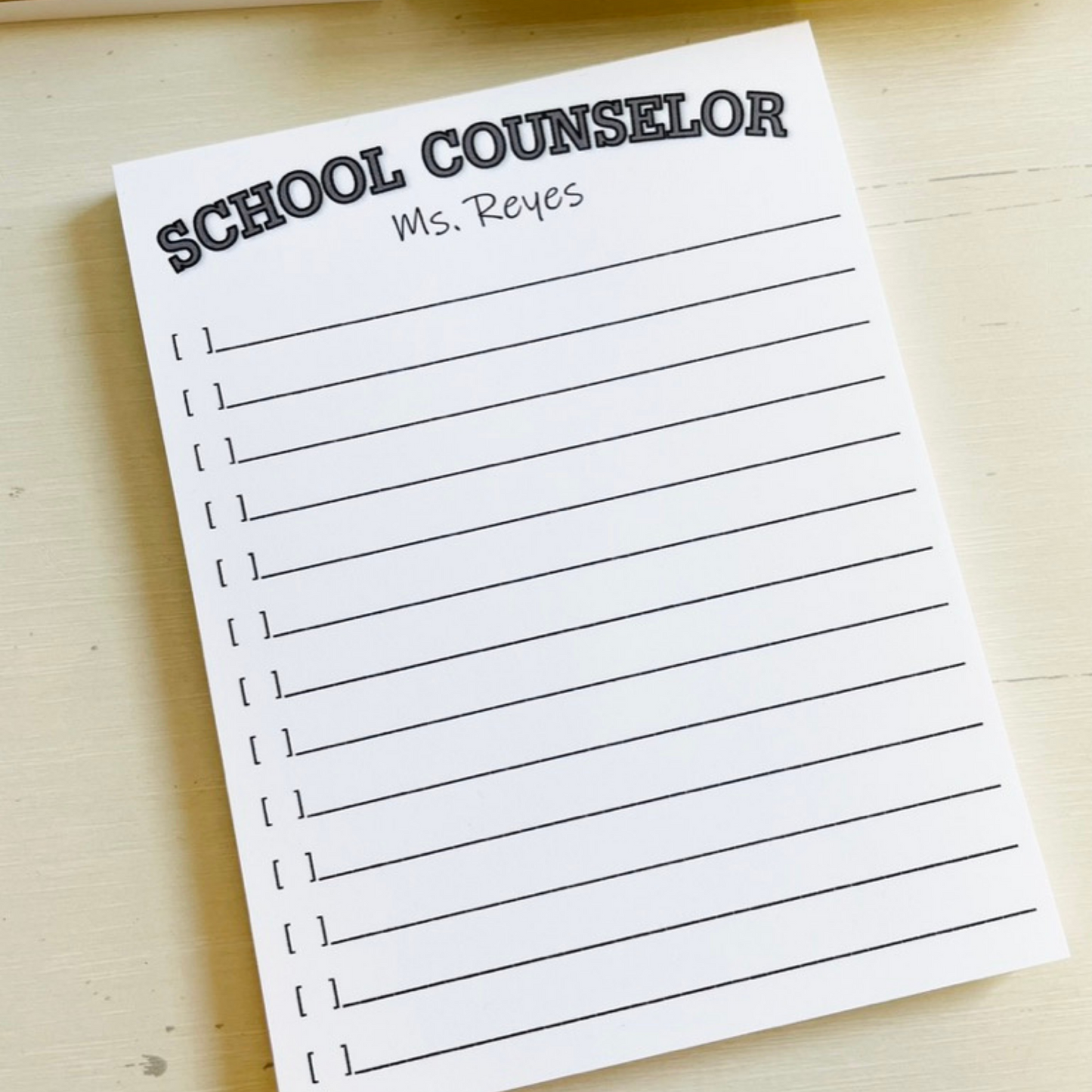 Customize Teacher Job Notepad