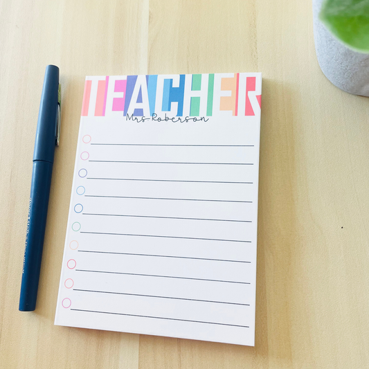 Colorful Teacher Notepad