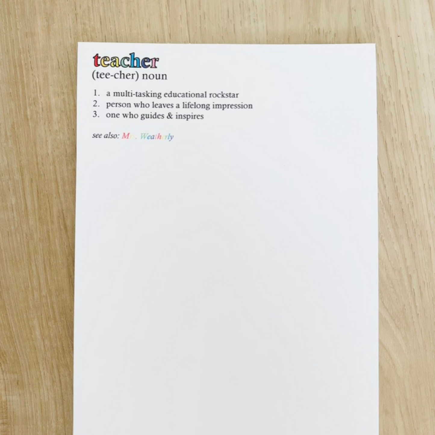 Define Teacher Notepad