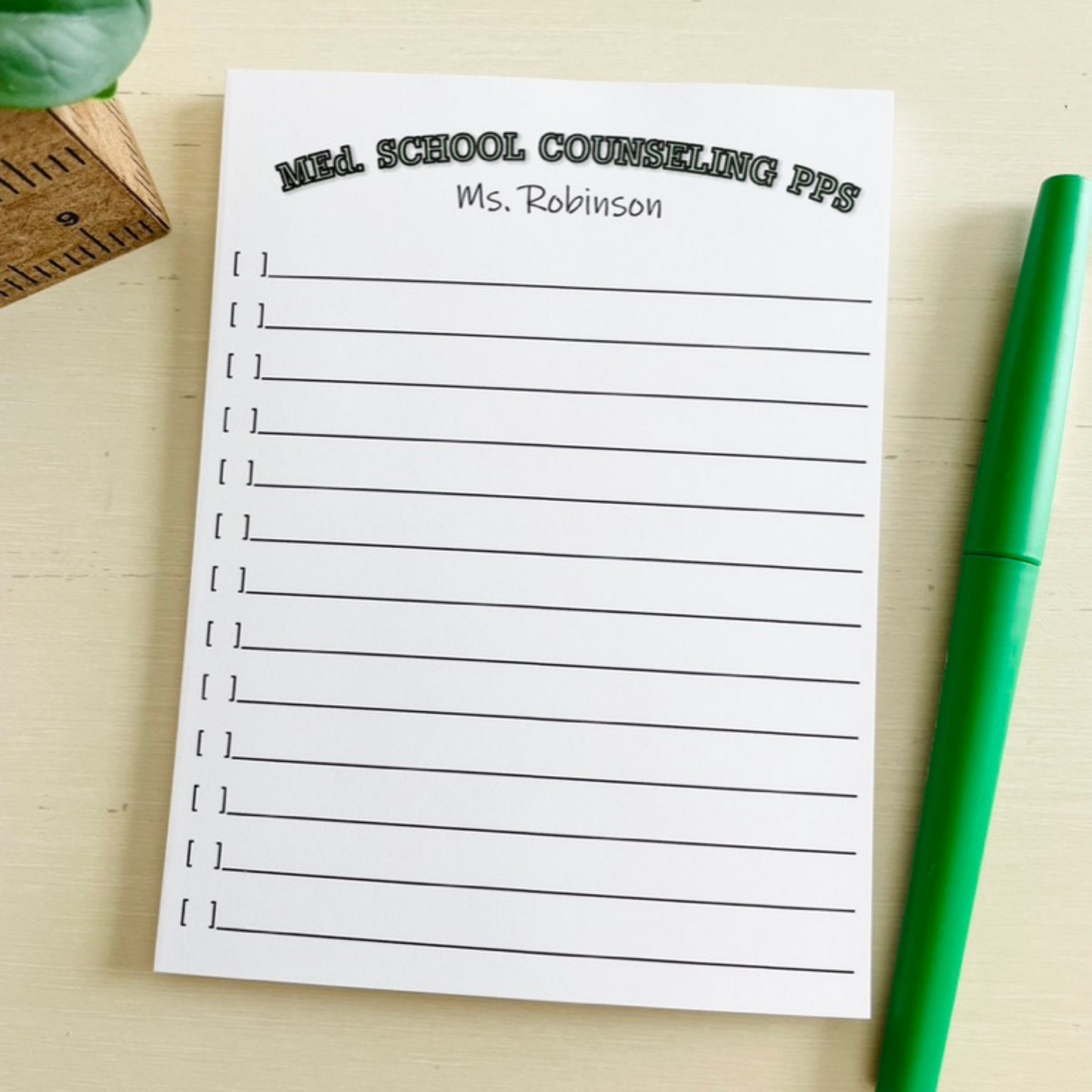 Customize Teacher Job Notepad