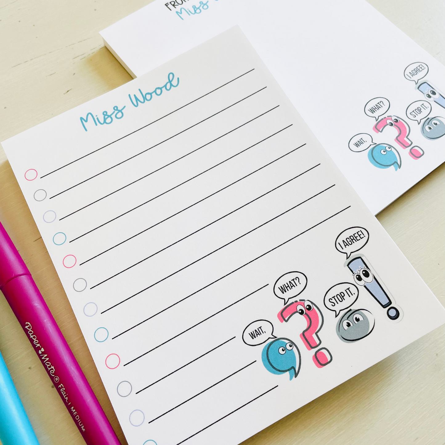 Punny Punctuation Notepad