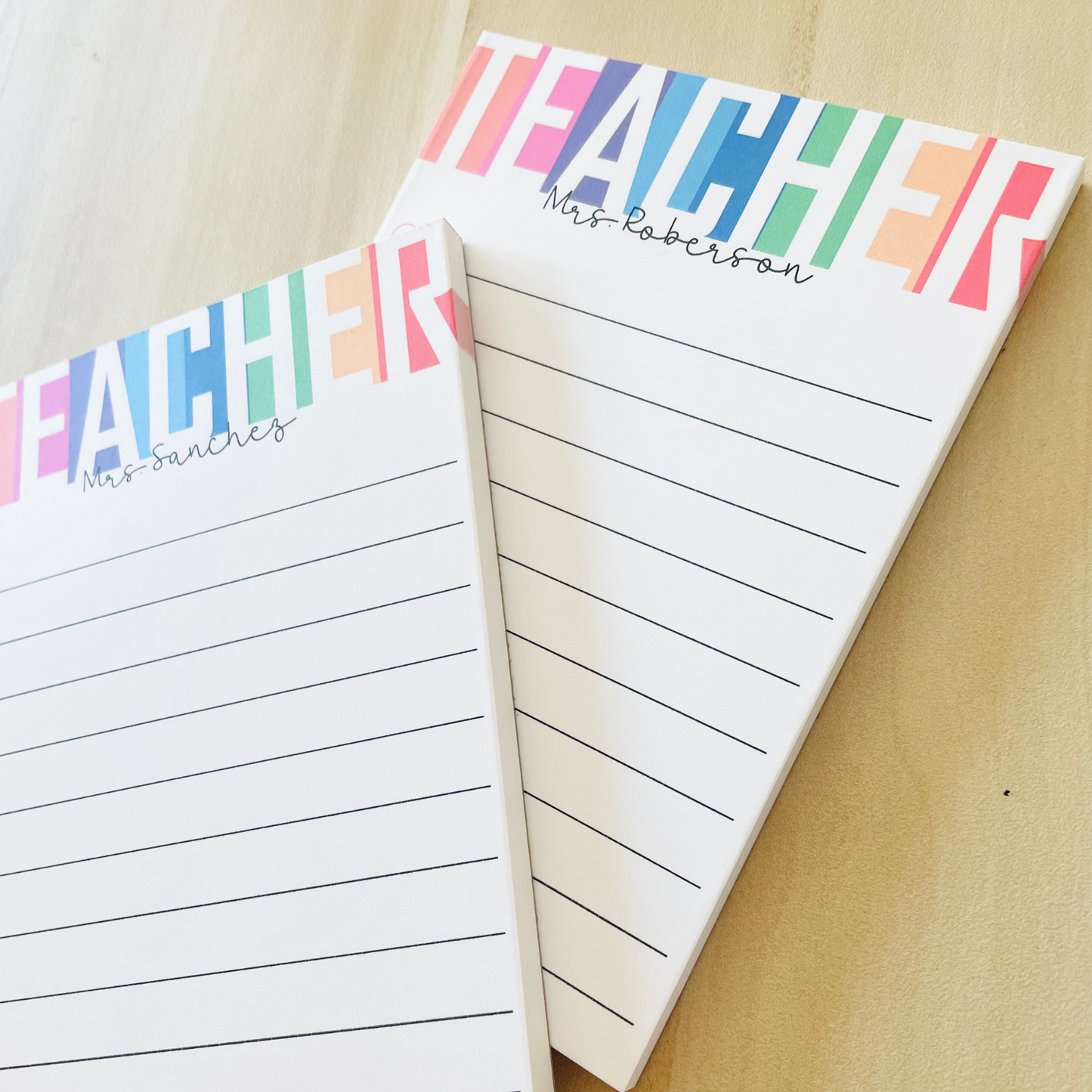 Colorful Teacher Notepad