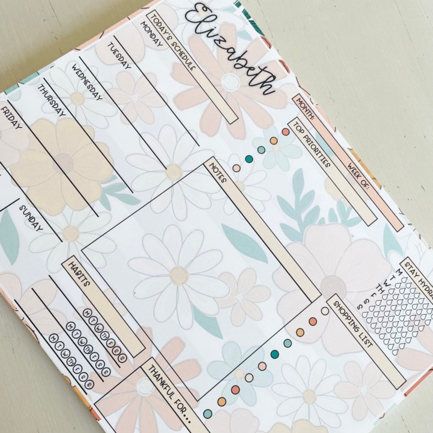 Weekly Organizer Notepad