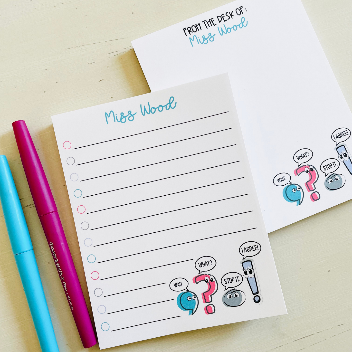 Punny Punctuation Notepad