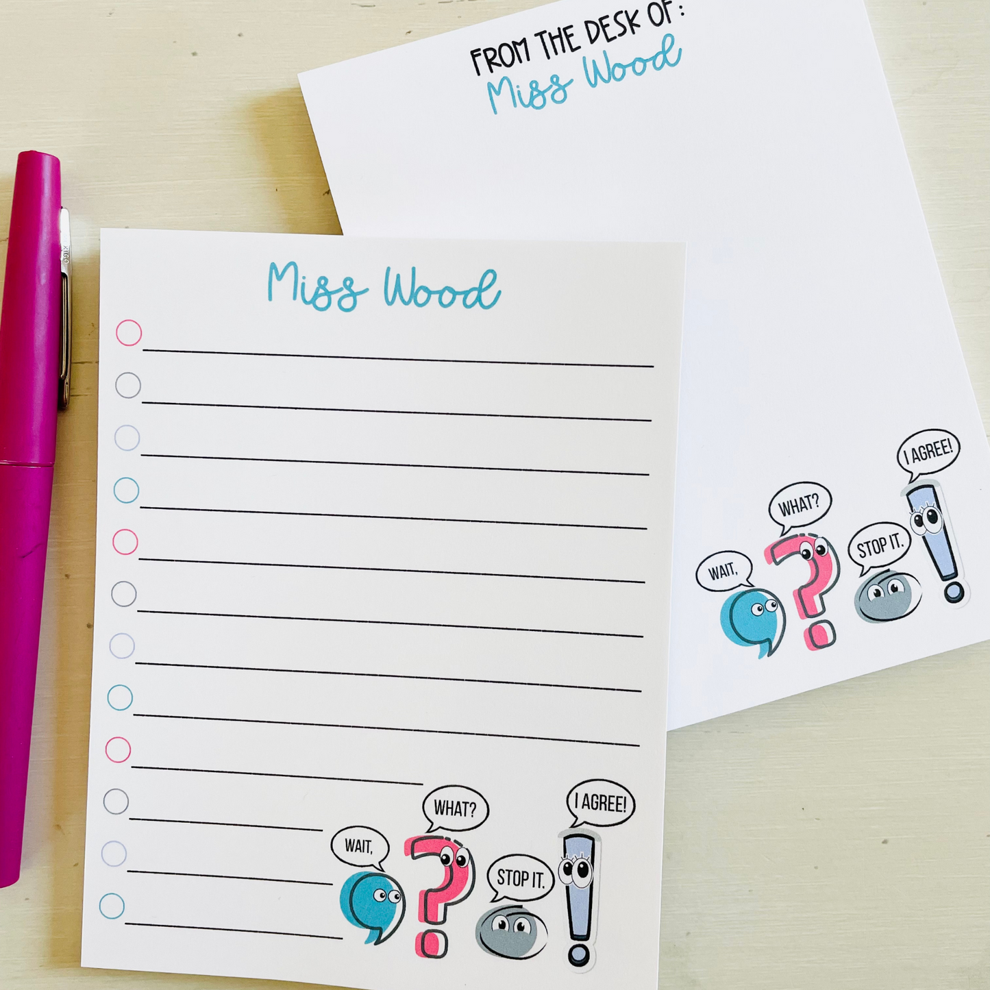 Punny Punctuation Notepad