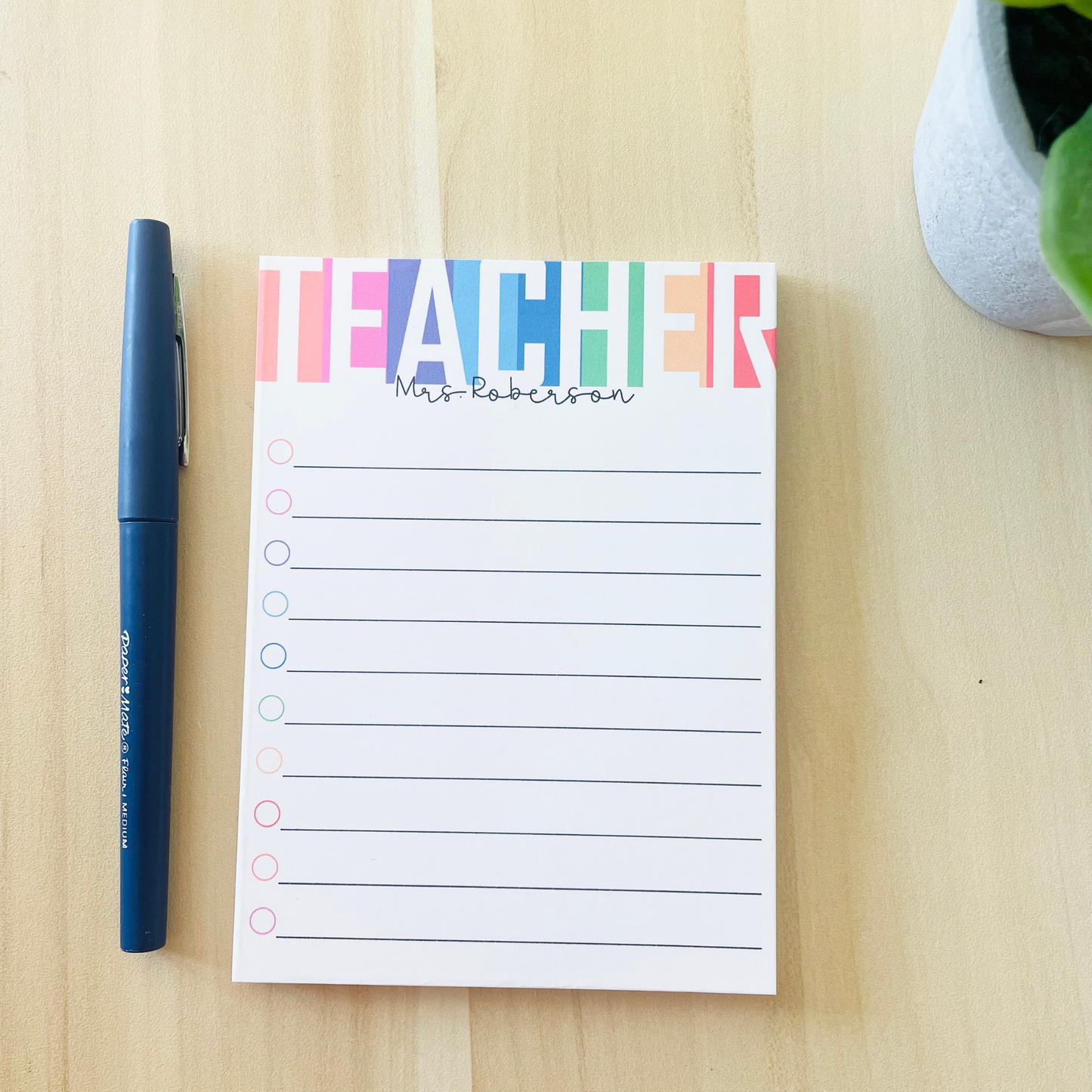 Colorful Teacher Notepad