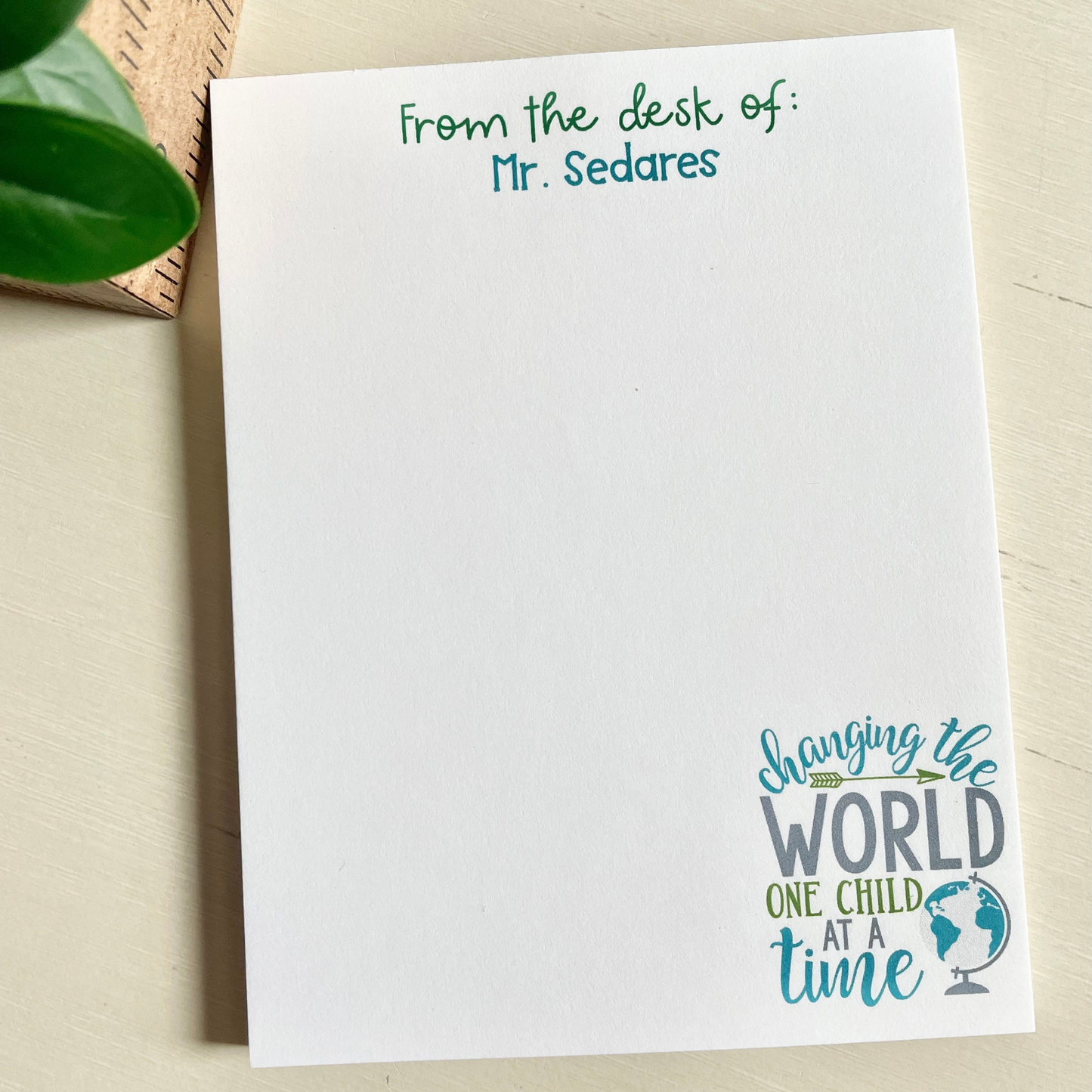 Changing the World Teacher Notepad