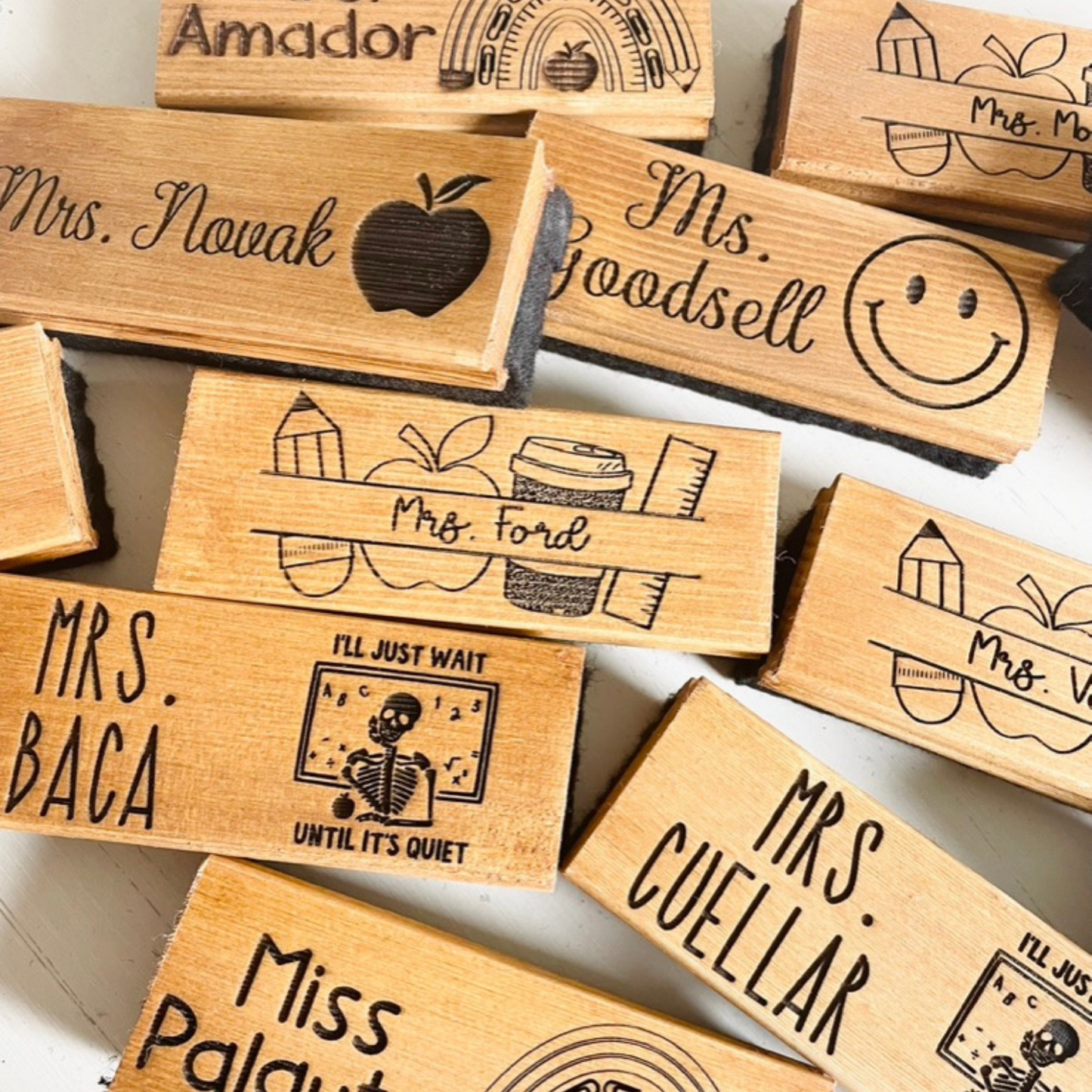 Engraved Erasers