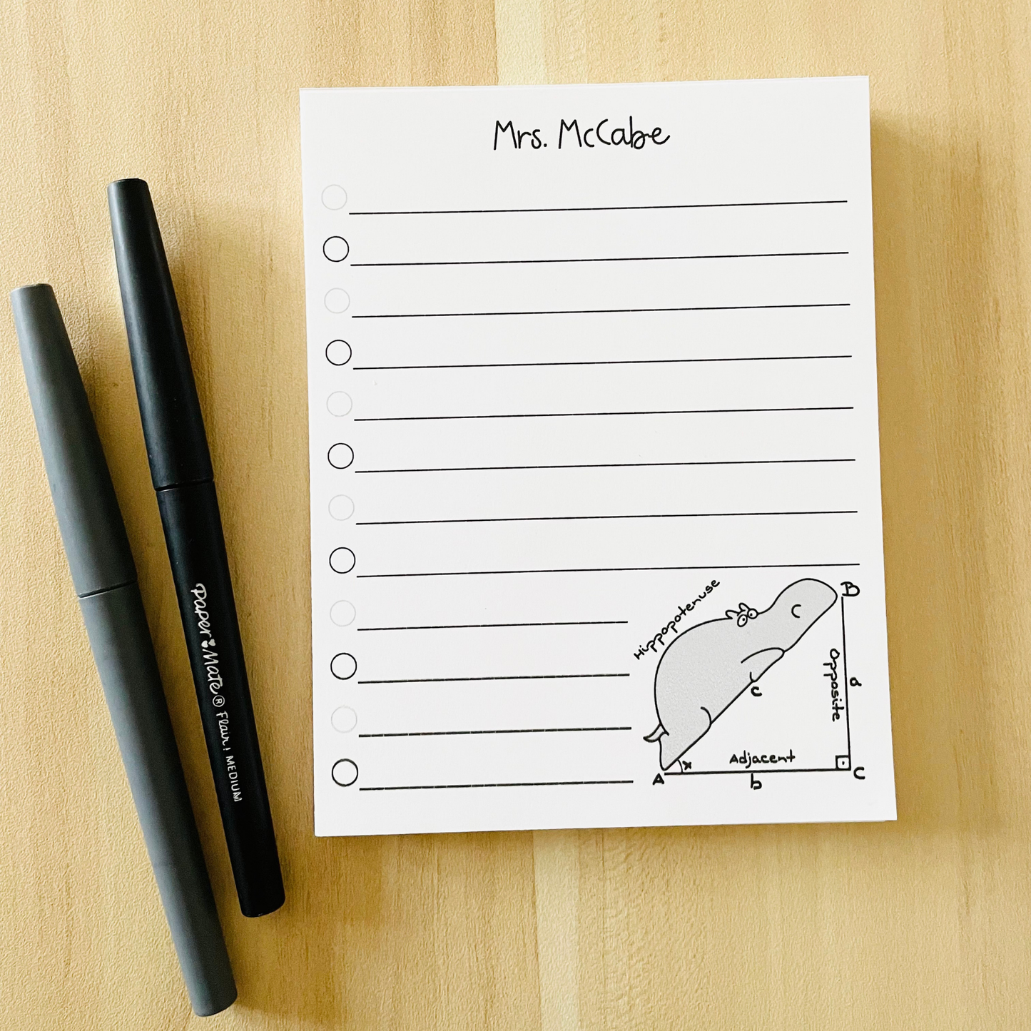 Hippopotenuse Notepad