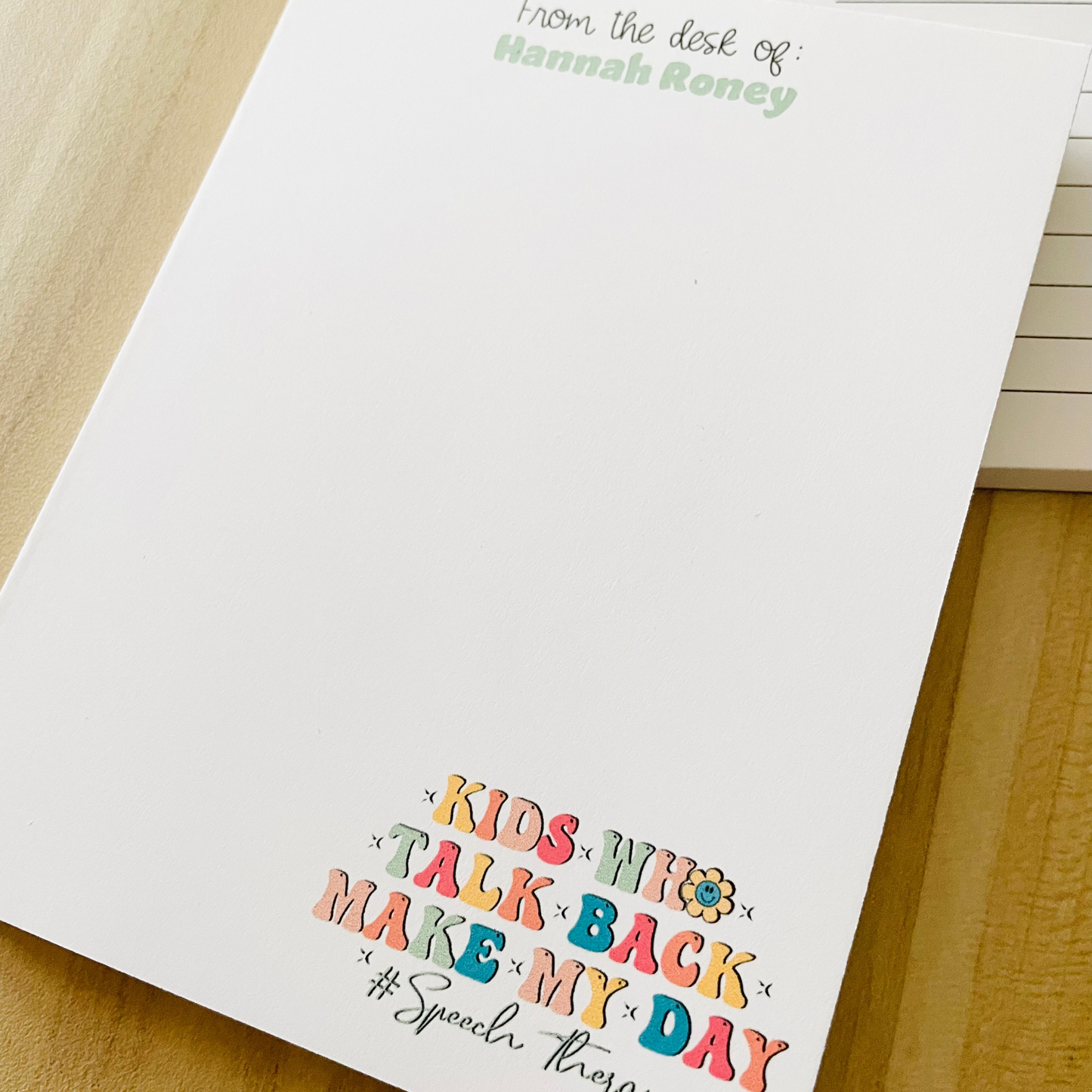 Speech Therapist Notepad