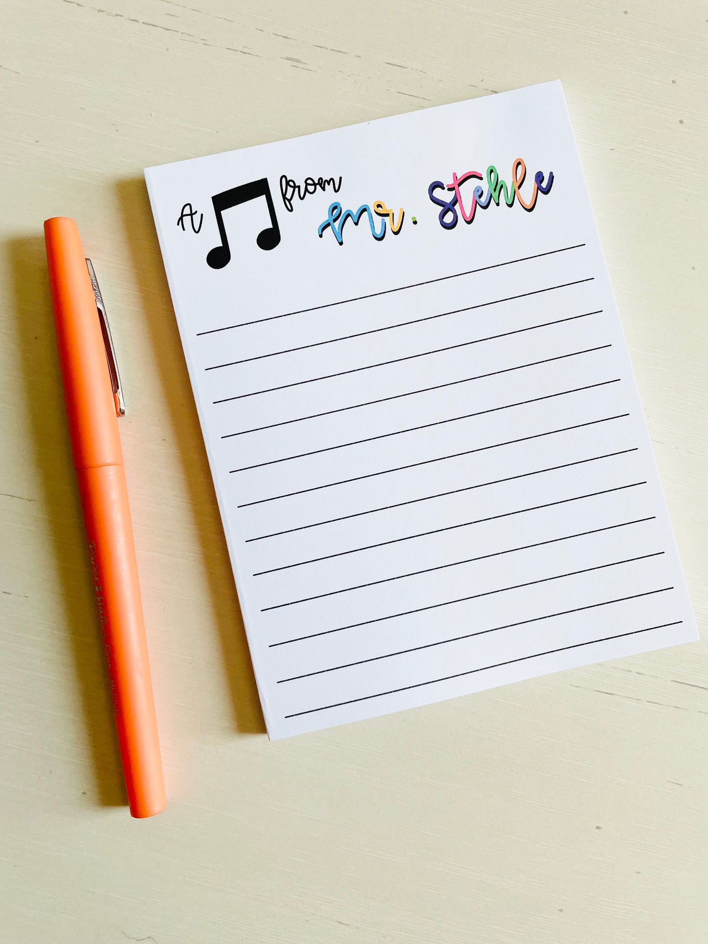 Music Teacher Notepad Gift
