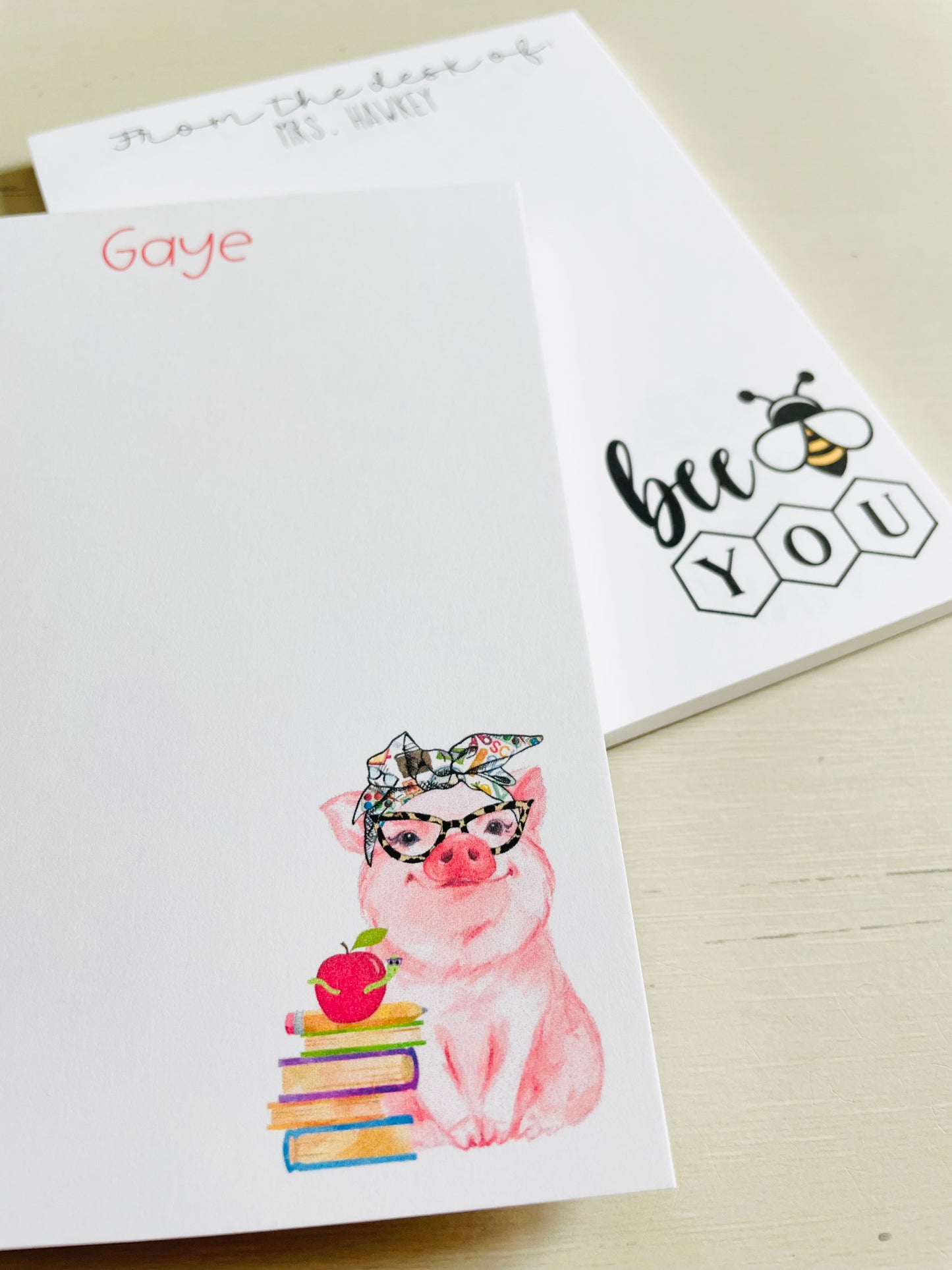 Cute Teacher Pig Notepad