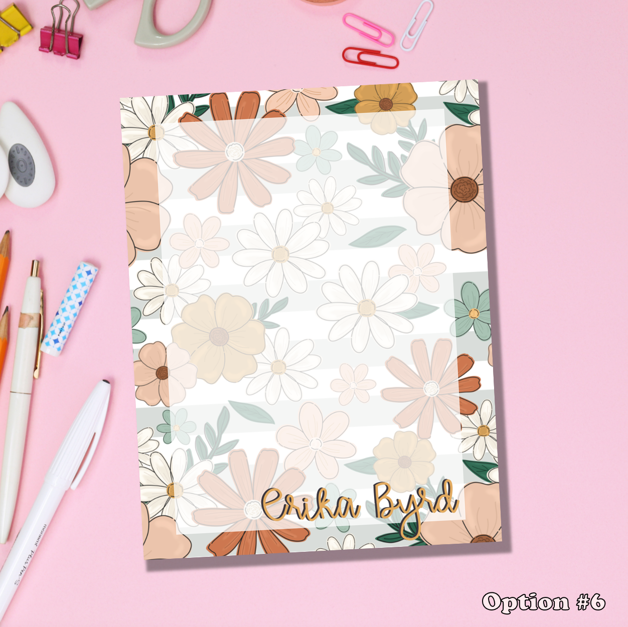 Boho Flower Notepad
