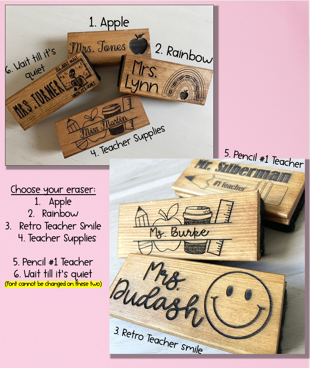 Engraved Erasers
