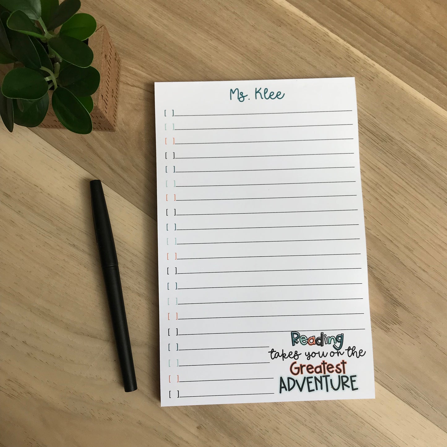 Reading Adventure Notepad