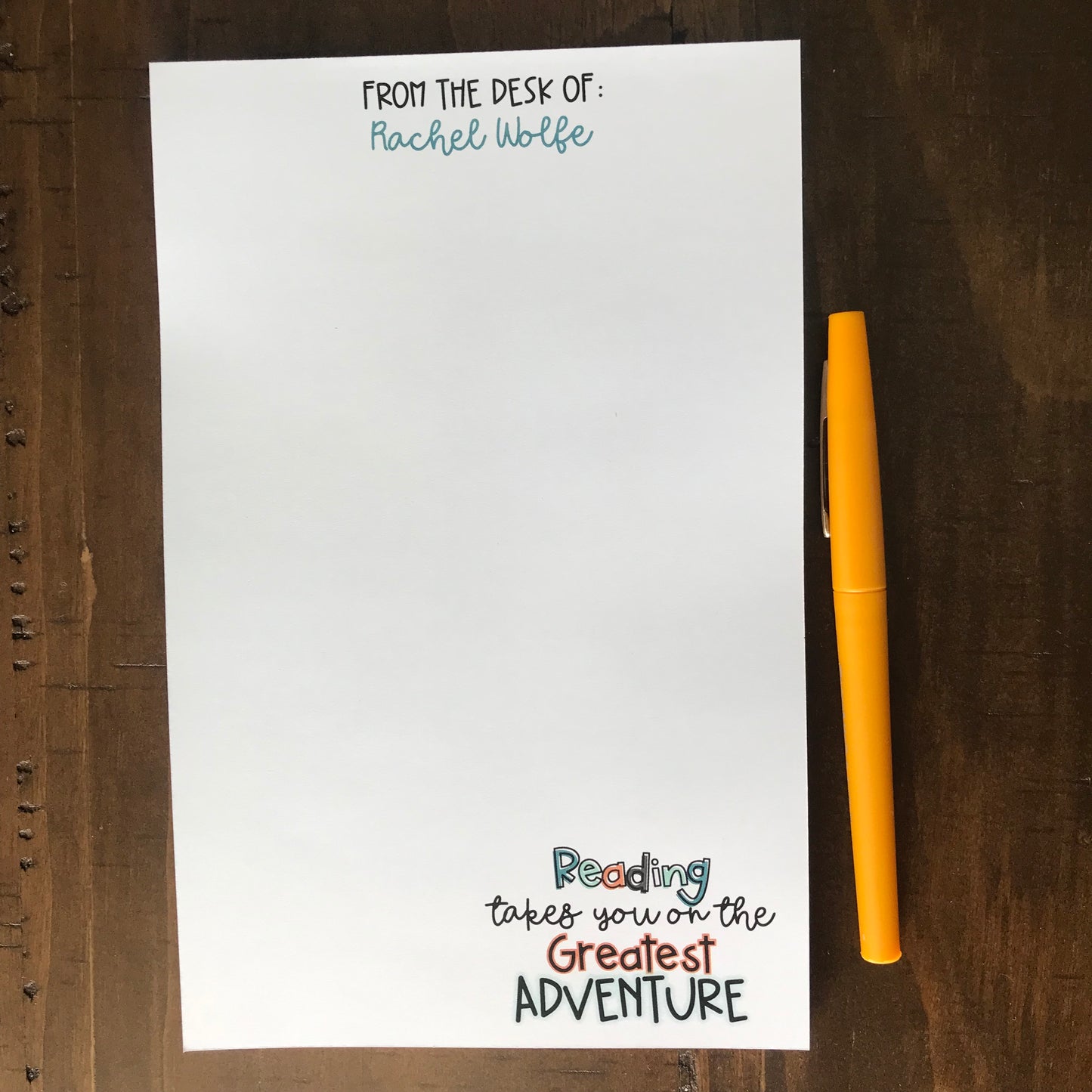 Reading Adventure Notepad
