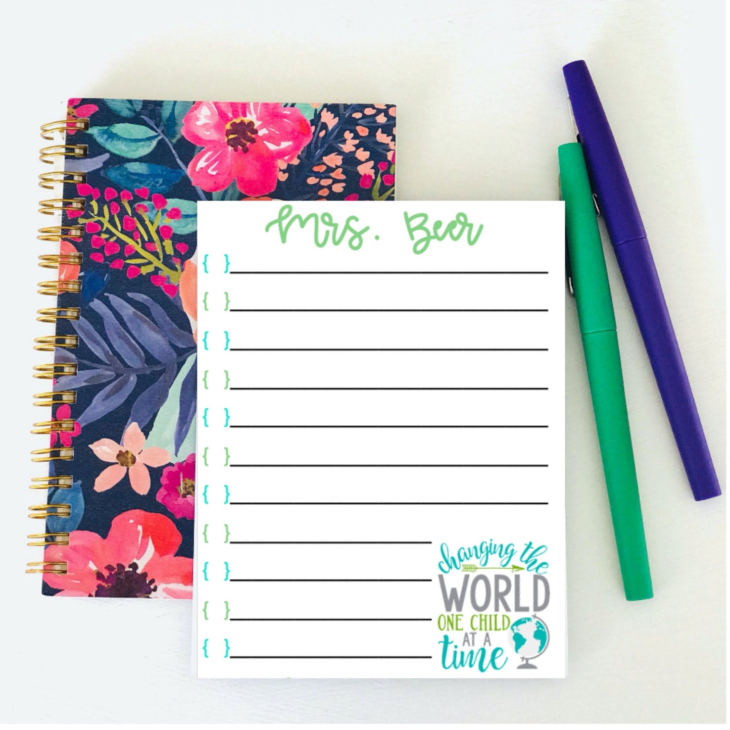 Changing the World Teacher Notepad
