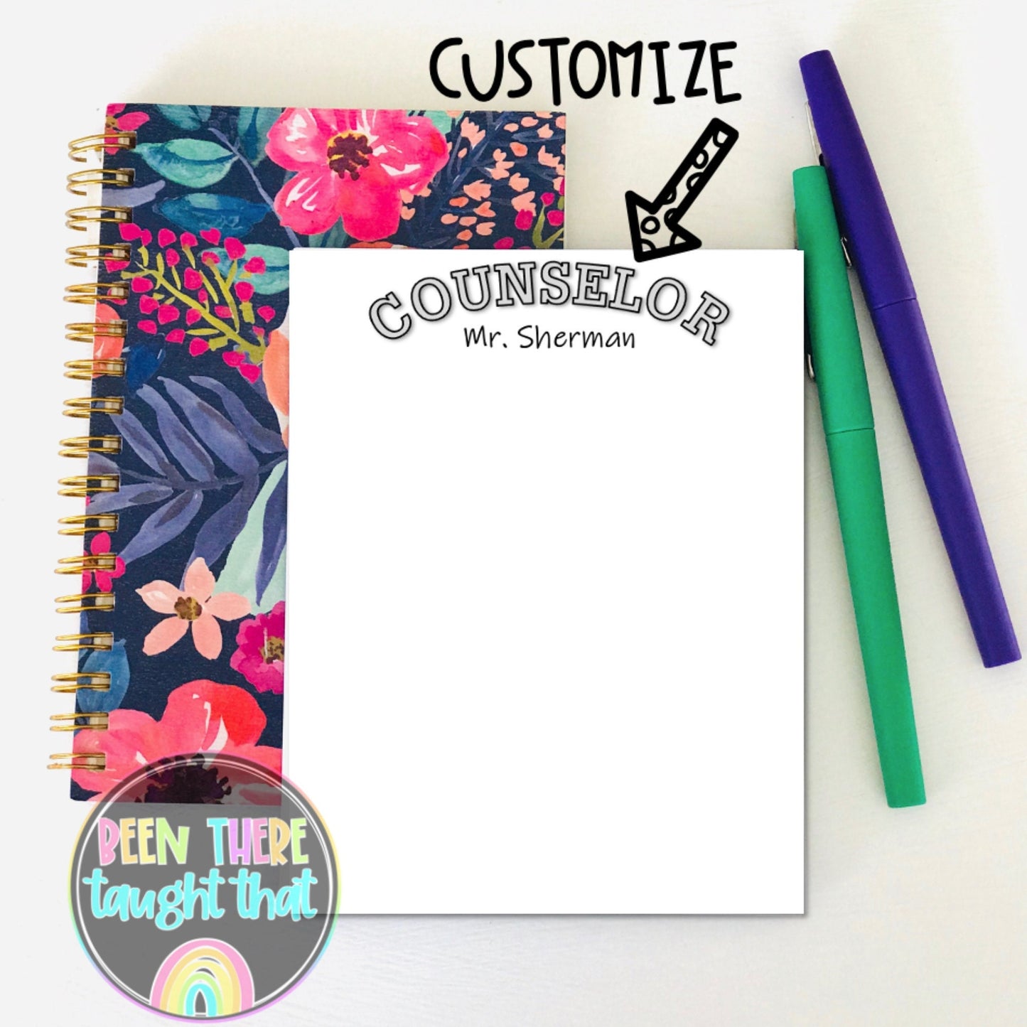 Customize Teacher Job Notepad
