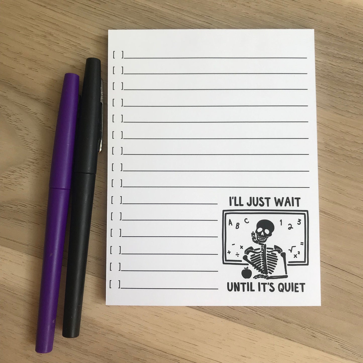 Wait Until it's Quiet Notepad