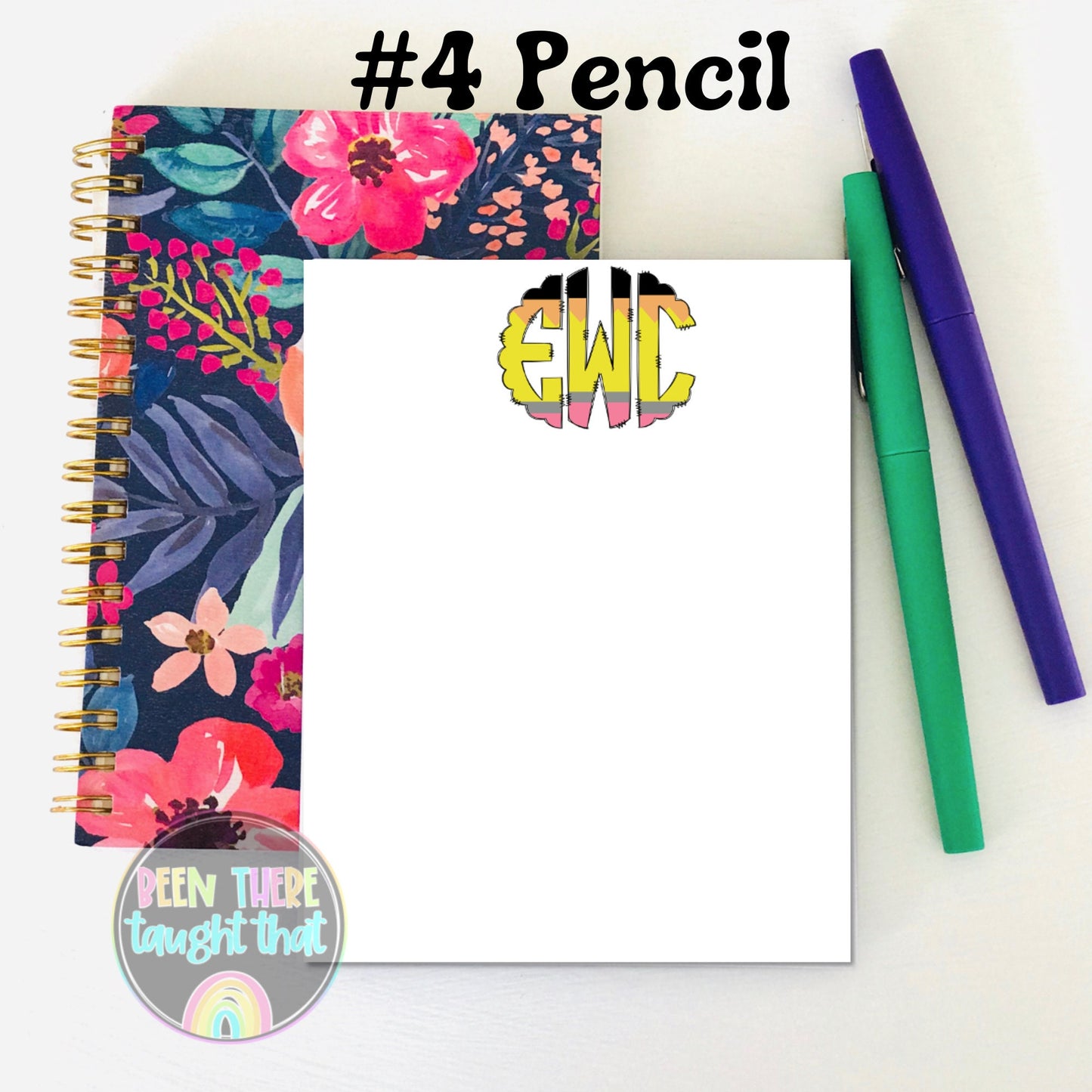 Teacher Monogram Notepad
