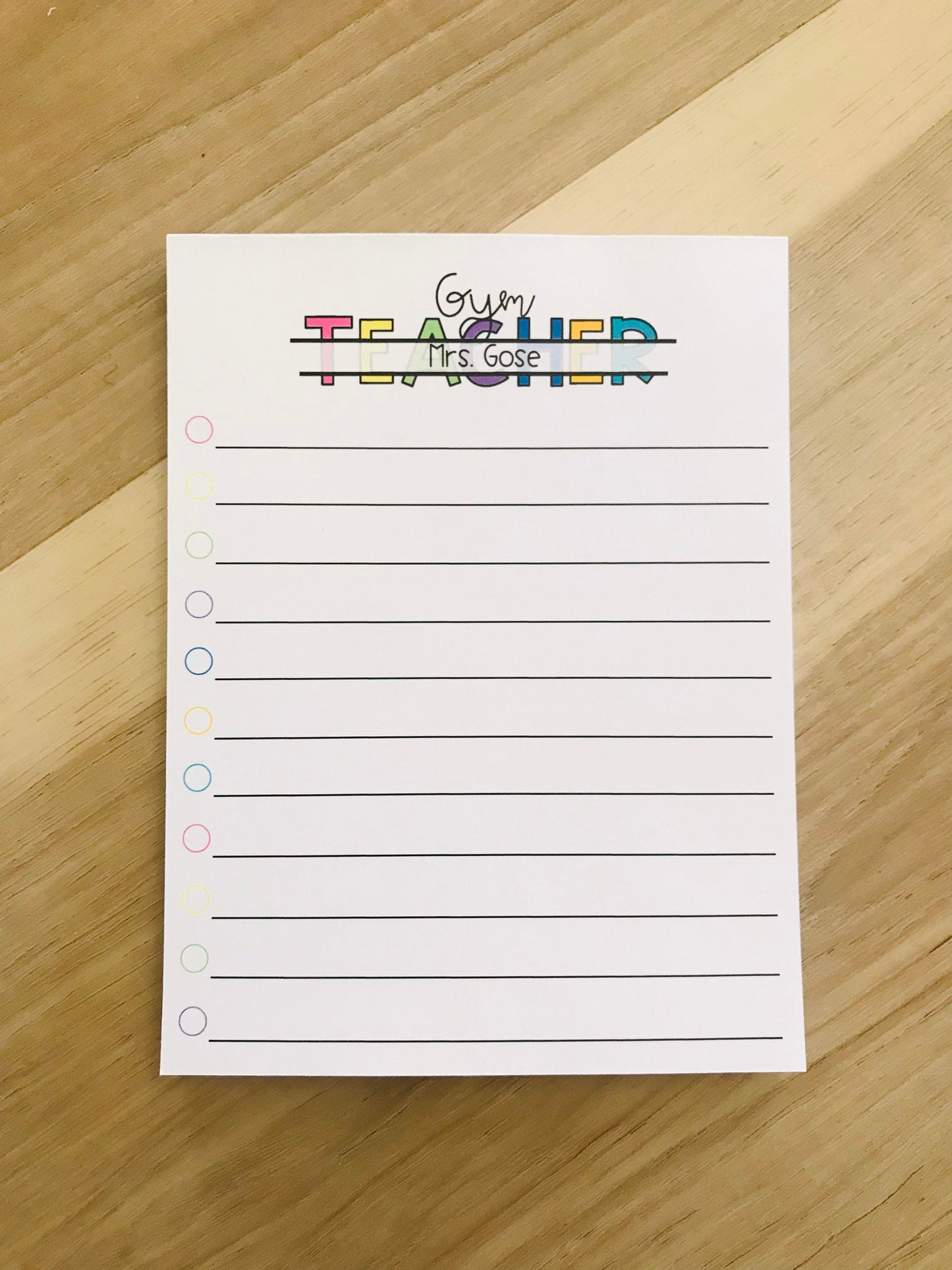 Colorful Teacher Title