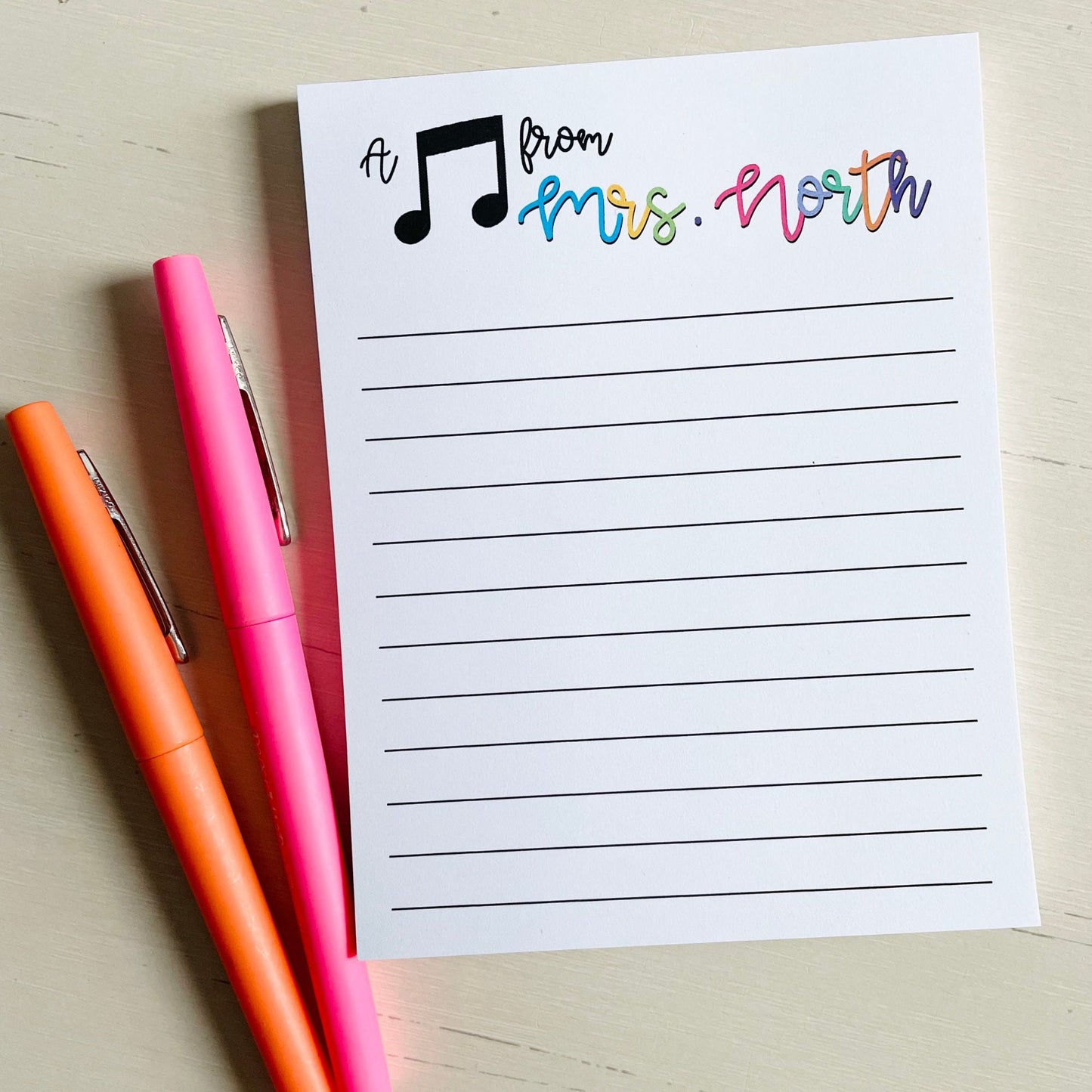 Music Teacher Notepad Gift