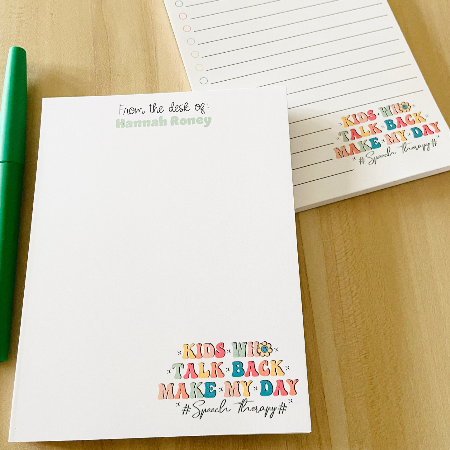 Speech Therapist Notepad