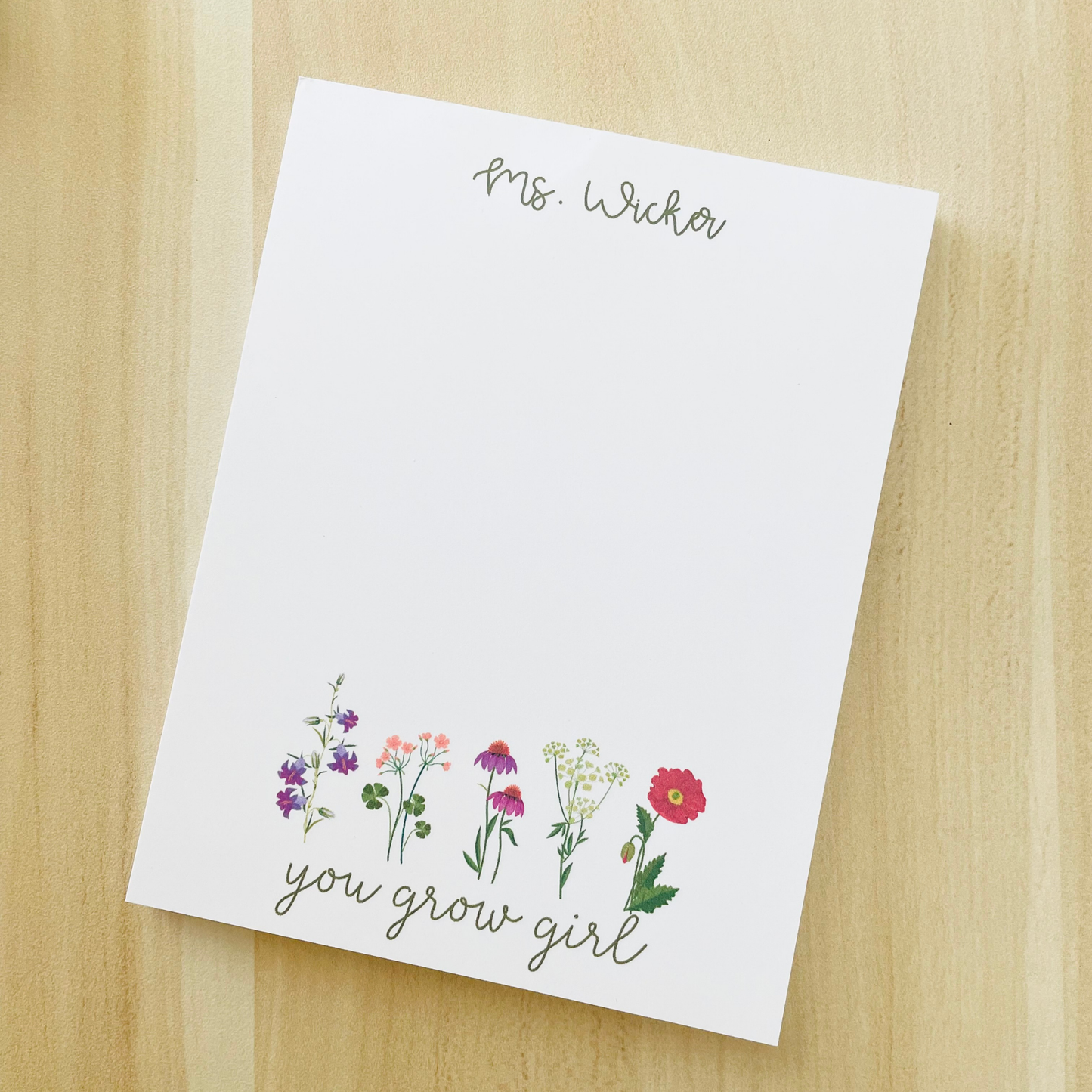 You Grow Girl Notepad