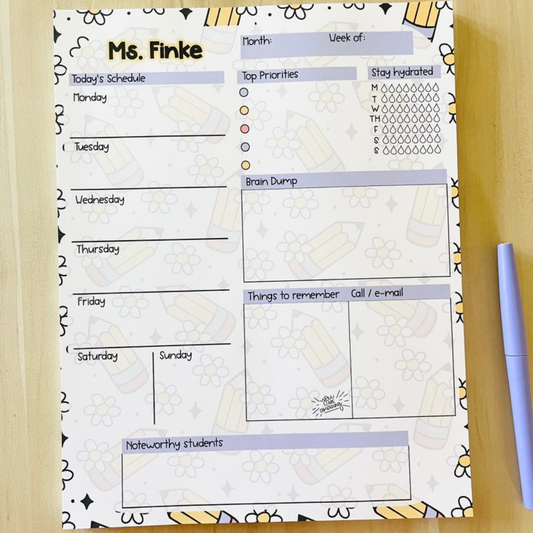 Pencils & Daisy Planner