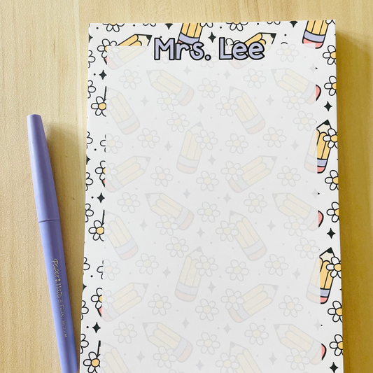 Pencils & Daisy Notepad