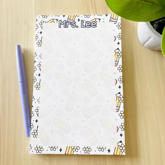 Pencils & Daisy Notepad