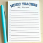 Customize Teacher Job Notepad