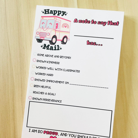 Teacher Happy Mail Notepad