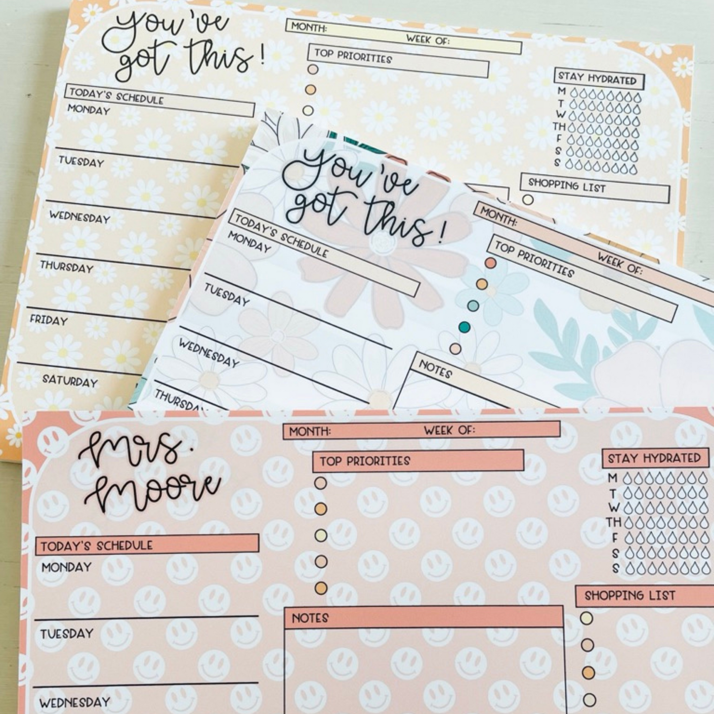 Weekly Organizer Notepad