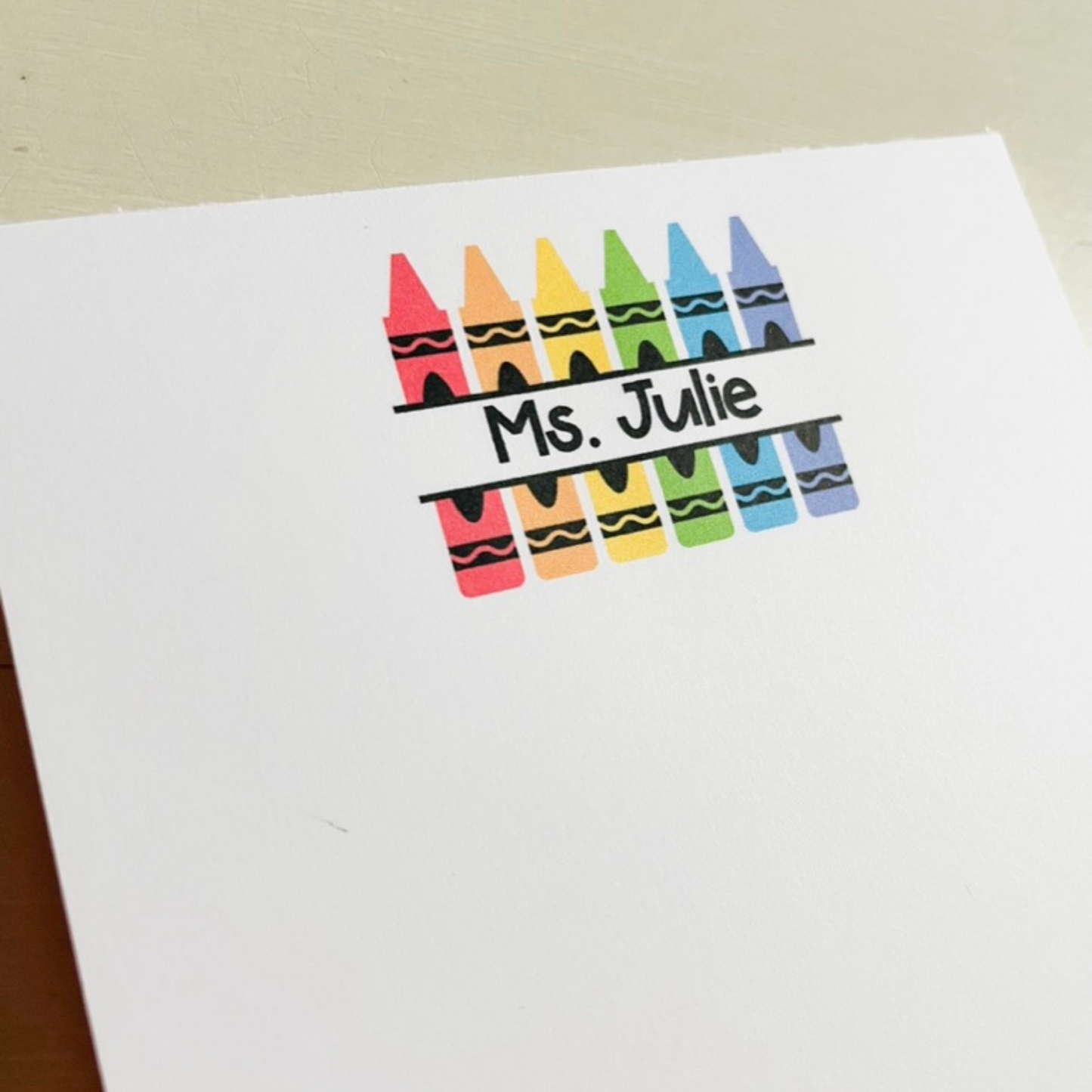 Crayon Teacher Notepad