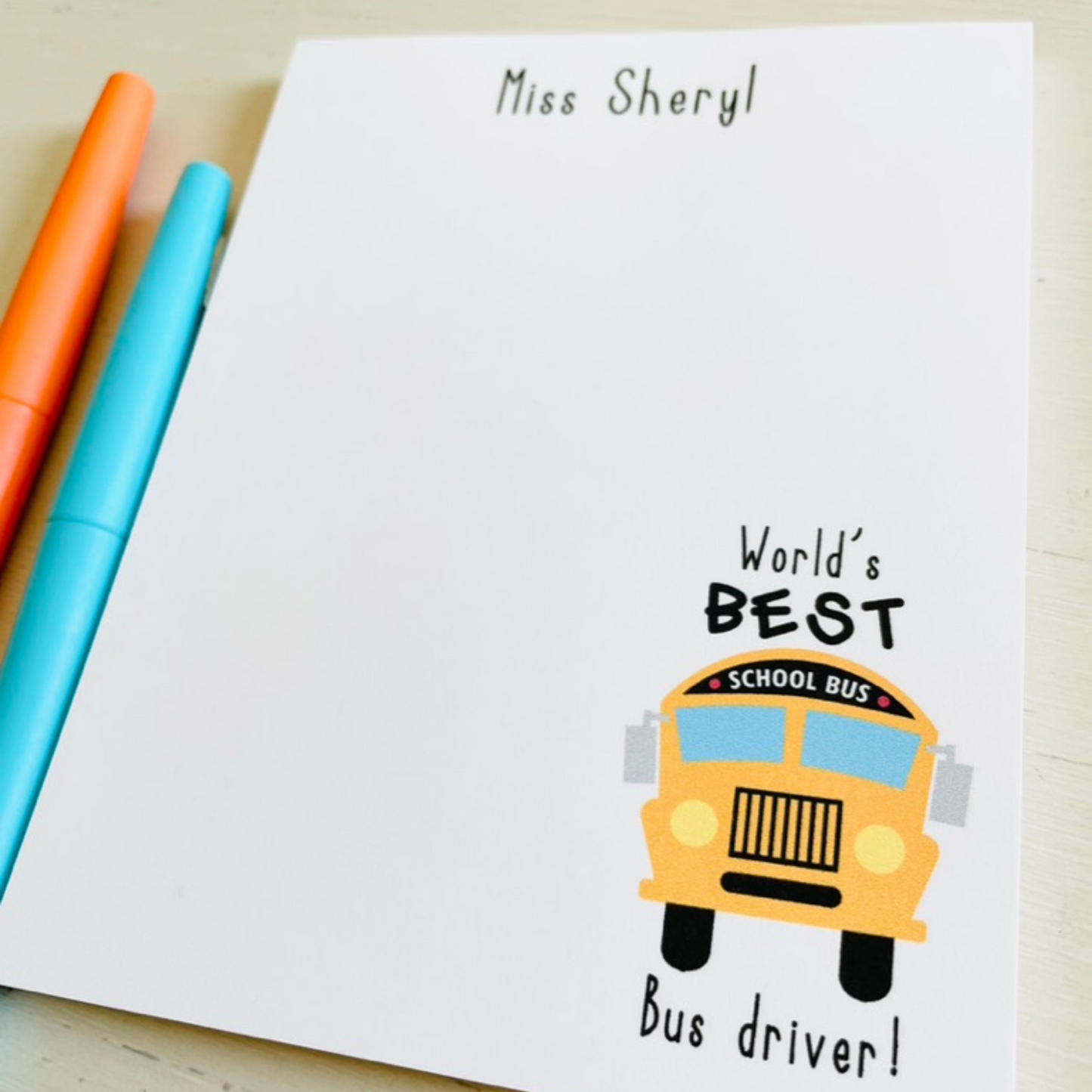 Bus Driver Notepad